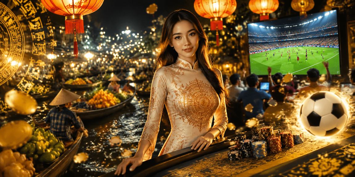 Cá cược bóng đá Mekong về đêm với không gian nhộn nhịp