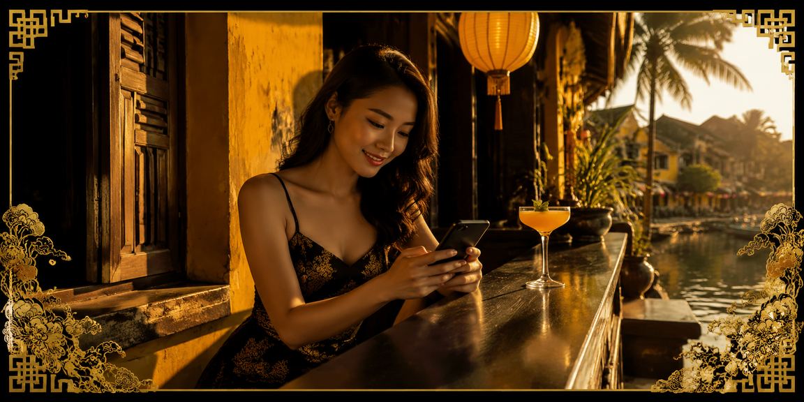 Không gian cược casino tại Việt Nam với ánh sáng nổi bật
